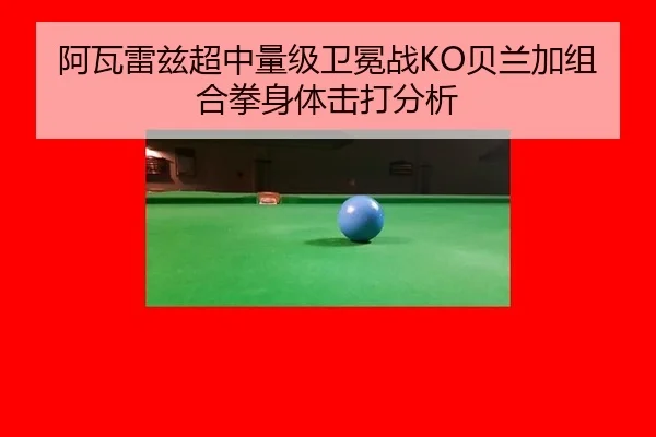 阿瓦雷兹超中量级卫冕战KO贝兰加组合拳身体击打分析